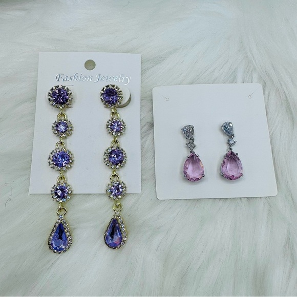 Fashion Statement Earring 2 Pairs Bundle Style1 - Picture 2 of 6
